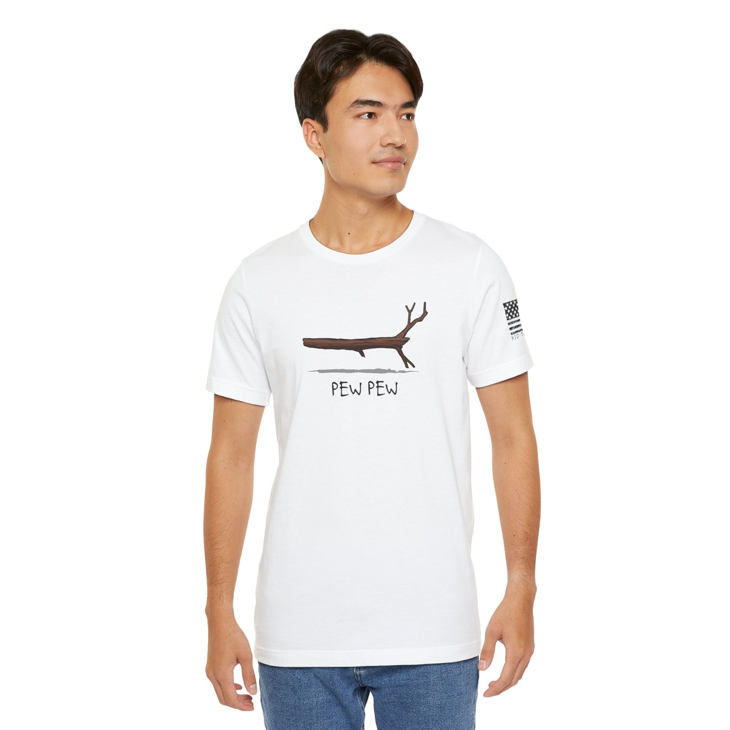 T-Shirt Kid Tactical Pew Pew Stick Funny Unisex Tee