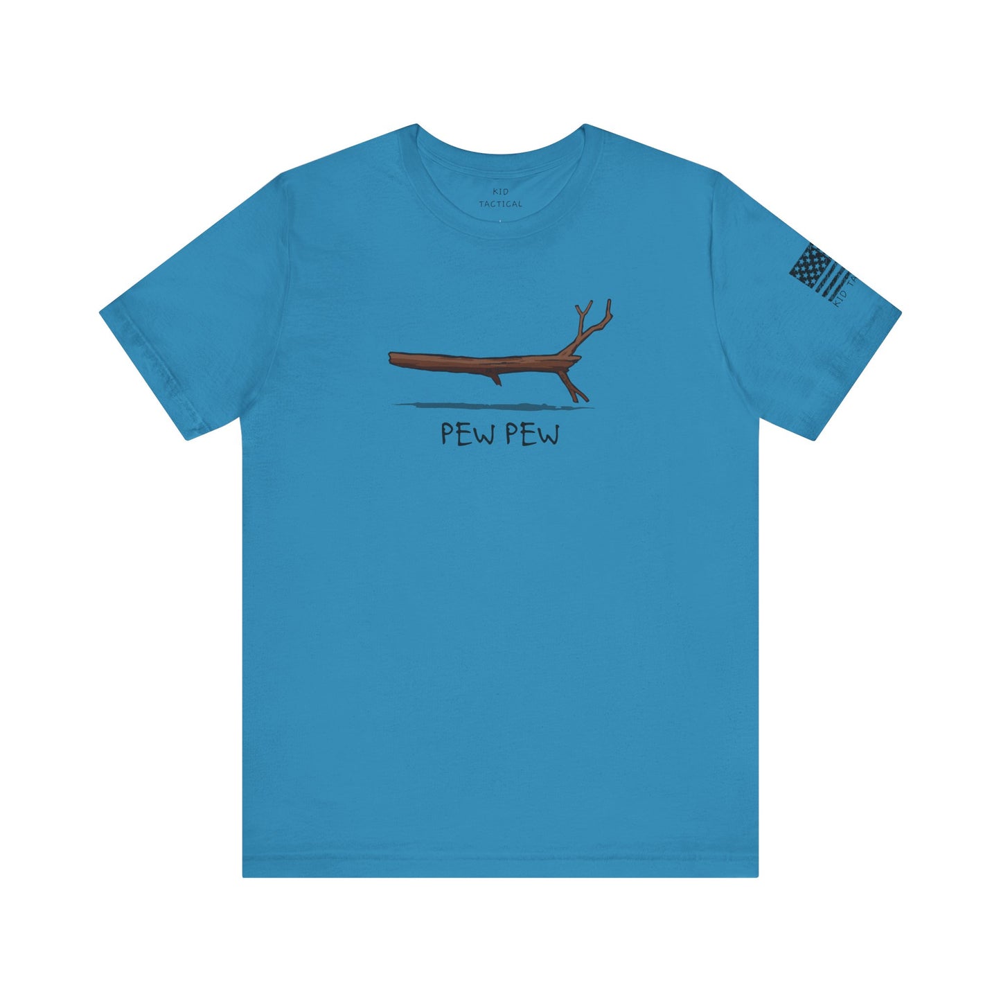 T-Shirt Kid Tactical Pew Pew Stick Funny Unisex Tee